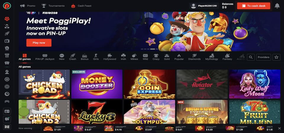 casino pin up online game
